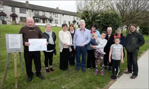  ??  ?? Residents at Talbot Green protesting last Friday.