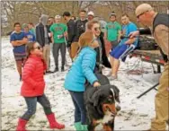  ??  ?? There was also a “best dog” contest at the Polar Plunge.