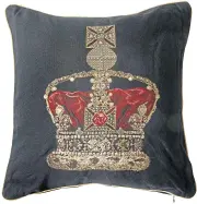  ?? ?? Remarkable regal crown tapestry cushion, £28, Joe Browns.