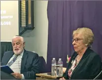  ?? Courtesy photo ?? Rabbi Ron Hauss sits down with Holocaust survivor Eva Schloss, for a recent live-streamed interview at Chabad of SCV.