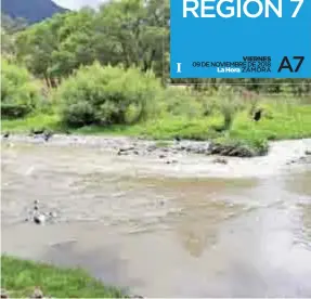  ??  ?? AMBIENTE. En las orillas del río, donde se une una quebrada, hay presencia de aves carroñeras por los malos olores.