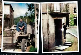  ?? ?? A soldier from the Der Führer regiment poses for the camera onboard an SdKfz 251 Ausf D near Tulle in June 1944
A member of the French resistance is hung by soldiers of the Das Reich inside the town of Tulle as a reprisal for attacks on its column