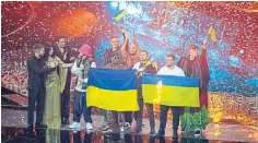  ?? ?? Ukraine’s Kalush Orchestra won the competitio­n.