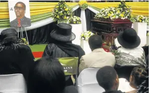  ??  ?? The UJ Soweto campus was filled to capacity as mourners paid their last respects to Linda ‘ProKid’ Mkhize buried at Westpark Cemetery.