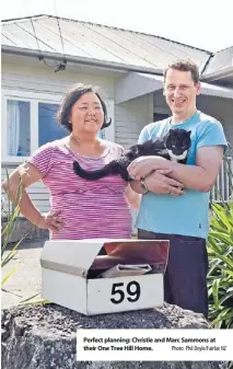  ?? Photo: Phil Doyle/fairfax NZ ?? Perfect planning: Christie and Marc Sammons at their One Tree Hill Home.