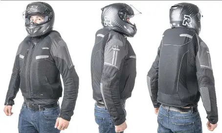  ?? HELITE ?? Helite offers a motorcycle jacket with air bag that can take some of the danger out of crashes.