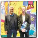  ?? Catherine Bigelow / Special to The Chronicle ?? Gallerist Larry Gagosian (left) with artist Richard Prince at the “High Times” opening at the Gagosian gallery.