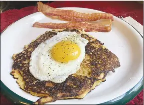 ?? (NWA Democrat-Gazette/Flip Putthoff) ?? An ingredient not usually found in pancakes adds a delicious twist to a hearty fisherman’s breakfast.