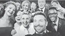  ??  ?? When she hosted the Oscars, Ellen DeGeneres took a selfie with superstars, and “broke” the Internet by posting it online.