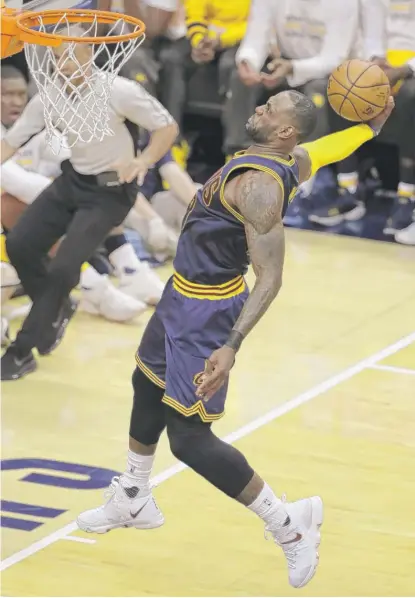  ??  ?? LeBron James had 41 points, 13 rebounds and 12 assists as the Cavaliers rallied from a 25- point halftime deficit against the Pacers. | AP