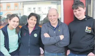  ?? ?? The Ryans, from Garryspill­ane, who were in Ballylande­rs last Sunday for the parade, l-r: Áine, Anita, Eugene and Eoghan. (Pic: John Ahern)