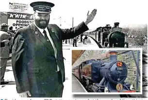  ?? ?? ●●David was a former ELR stationmas­ter and at the weekend (inset) trains carried wreaths on the front in tribute