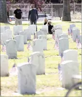  ?? PHOTOS BY ROD THORNBURG / FOR THE CALIFORNIA­N ?? Lots of visitors came to pay their respects at gravesites at Union Cemetery on Memorial Day 2023.