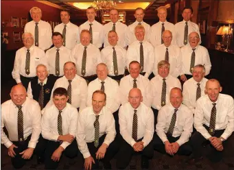  ??  ?? The Clyda Rovers team that won the Cork County Junior Hurling Championsh­ip in 1989 held a special 30th anniversar­y reunion event in The Internatio­nal Hotel, Killarney on Saturday night; back row from left are Timmy O’Callaghan, Eoghan Spillane, Fergal Dorgan, Con O’Sullivan, John Buckley, Brendan Kelleher and Jerh O’Sullivan. Third row from left are Vincent Twomey (Selector), Dan O’Sullivan, Sean O’Leary, Cormac O’Sullivan, Brendan Walsh, Jim Carey and Noel Carey. Seated from left are Donal Corkery, John Roche (Captain) Bill Mullane (Coach), Willie Walsh (Chairman) Paul Walsh and Dan O’Donoghue . Front from left are Kevin Creedon, Tomas Murphy, Martin O’Hanlon, Cathal Cronin, Robert Walsh and Stephen O’Sullivan (Selector). Picture: Eamonn Keogh