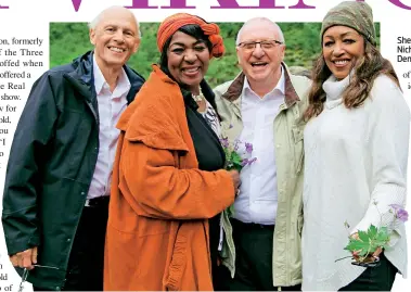  ??  ?? Sheila (right) with Paul Nicholas, Rustie Lee and Dennis Taylor in Iceland