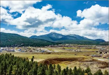  ?? DYAN BONE/U.S. FOREST SERVICE VIA AP ?? IN THIS MARCH 21, 2017, PHOTO RELEASED BY THE U.S. FOREST SERVICE, the Kaibab National Forest with Bill Williams Mountain (background) in Williams is viewed. Apache-Sitgreaves National Forests announced last week that some parts will be closed to the...