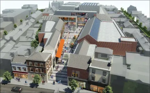  ??  ?? An artist’s impression of Bray Town Centre (previously known as the Florentine Centre).