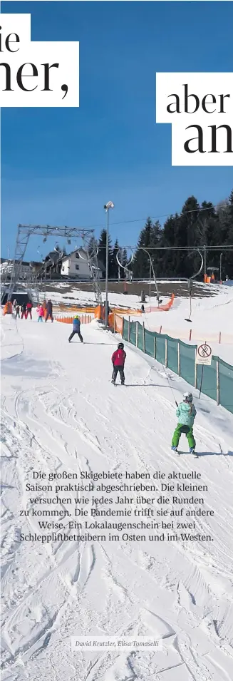  ??  ?? In St. Jakob in der Oststeierm­ark gibt es nur knapp vier Kilometer Piste, zwei Schlepper plus zwei Kinderlift­e. Für die Kinder aus der Gegend reicht das allemal.