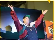  ??  ?? Alex still occasional­ly adopts his Big Boy Barry persona. Here he is in character at EGX3.