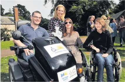  ??  ?? Actress and comedian Sally Phillips surprised the Heritage Ability project with the news that they had won the award last year