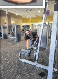  ?? COURTESY OF ANYTIME FITNESS ?? At Anytime Fitness, each member is required to disinfect the exercise equipment after use.
