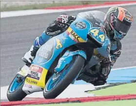  ?? FOTO: GETTY ?? Arón Canet, del Estrella Galicia 0,0 , firmó su segunda pole de este curso tras Austin