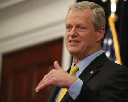  ?? NAncy LAne / BOSTOn HeRALd ?? RAISING FUNDS: Gov. Charlie Baker has scheduled a fundraiser on Cape Cod in August, potentiall­y signalling that he’s running for re-election in 2022.