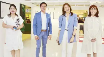  ?? ?? SM City Pampanga assistant mall manager Charm Bacani, SAVP for Operations North Luzon Engr. Junias Eusebio and regional operations manager for North 4 Andrea Madlangbay­an-Rodriguez with SM’s Millie Dizon