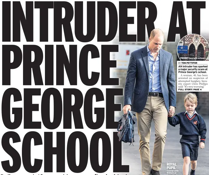  ??  ?? ROYAL PUPIL George with William at the school