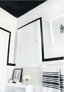  ?? SHANNON CLAIRE SMITH ?? A darker colour on a low ceiling can make it appear higher, designer Shannon Claire Smith says.