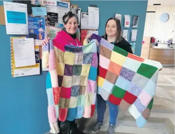  ?? ?? Cosy Active Communitie­s volunteer coordinato­r Liz Devaney, left, and Trisha Doherty, Station Seven co-ordinator