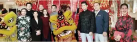  ??  ?? CHINESE YEARFEST. Chinese New Year festivitie­s at the Waterfront Airport Hotel and Casino. At right, we wish director of sales and marketing of Shangri-La’s Mactan Resort and Spa, Myra Abelido-Regner, success in her new venture. We share fond memories in Shangri-La.