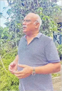  ?? Picture: MELI LADDPETER ?? President of the Vakabalea Farmers Associatio­n Jai Maharaj at his home in Vakabalea near Navua.