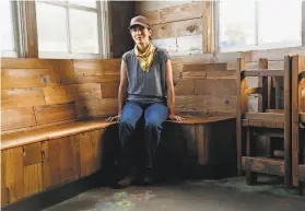  ?? Scott Strazzante / The Chronicle ?? Owner Lana Porcello, at her closed restaurant, Outerlands, says she has put $680,000 in the $203 million Healthy SF fund over the years for her workers, and they have used about $80,000.