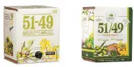  ?? COURTESY PHOTO ?? Corto Olive’s 51-49 product is on the left, while Gemsa’s 51/49 olive oil is on the right.