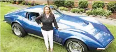  ??  ?? Terry Dietrich, of Duluth, Georgia, with the 1972 Corvette Stingray that was stolen from her more than 40 years ago.— Allstate photo