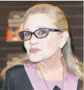  ?? FILMMAGIC ?? Carrie Fisher is one of several artists up for posthumous awards.