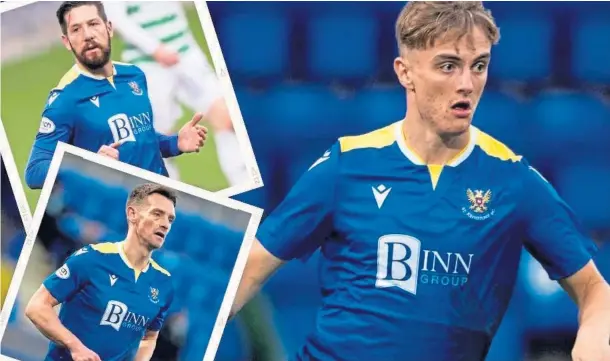  ?? ?? B ALL YOU CAN B: Saints midfielder­s Cammy Ballantyne, main picture, and, inset, Jacob Butterfiel­d, top, and Craig Bryson.