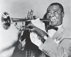  ?? FOTO GETTY ?? Louis Armstrong, uno de los principale­s referentes del jazz. Sus instrument­os fueron voz y trompeta.