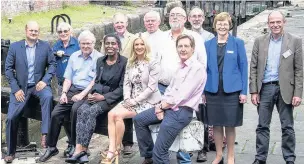  ??  ?? ●● Members of the Canal and River Trust’s Manchester and Pennine waterway partnershi­p