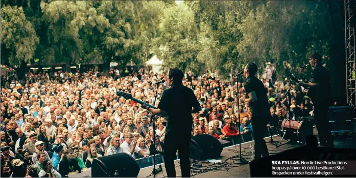  ?? JARKKO LAINE ?? SKA FYLLAS. Nordic Live Production­s hoppas på över 10 000 besökare i Stallörspa­rken under festivalhe­lgen.