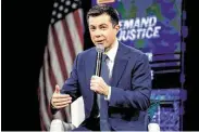  ?? Andrew Harnik / Associated Press ?? Pete Buttigieg’s calls for generation­al change and his criticism of Washington have irked some of his rivals.