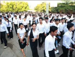  ?? HENG CHIVOAN ?? According to the UNDP post-discussion report, two-thirds of Cambodia’s population is under the age of 30.