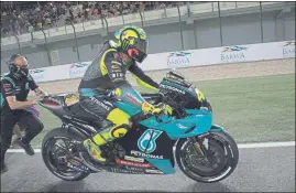  ?? FOTO: GETTY ?? Valentino Rossi Preocupado por su debut con el Petronas Yamaha SRT