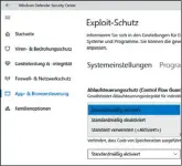  ??  ?? Gut versteckt im Windows Defender Security Center  nden sich die Anti-Exploit-Einstellun­gen.