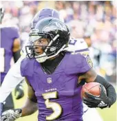  ?? ULYSSES MUÑOZ/BALTIMORE SUN ?? Ravens general manager Eric DeCosta said wide receiver Marquise “Hollywood” Brown requested a trade after the 8-9 season, stating “he was not happy and wanting to play elsewhere.”