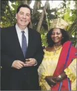  ??  ?? Mayor Bill Peduto and Caroline Akutu.