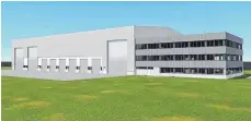  ?? FOTO: LIEBHERR ?? In der fast 20 Meter hohen Versuchsha­lle von Liebherr werden künftig alle Prototypen in Betrieb genommen und optimiert.