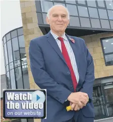  ??  ?? Liberal Democrat leader Sir Vince Cable visits Sunderland University.