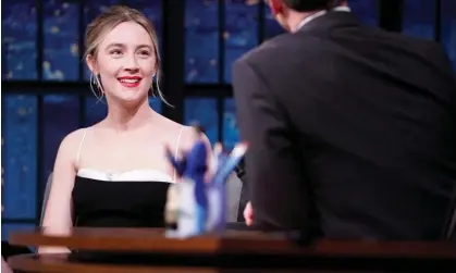  ?? ?? The actor Saoirse Ronan on US TV show Late Night with Seth Meyers Photograph: NBC/NBCU Photo Bank/Getty Images